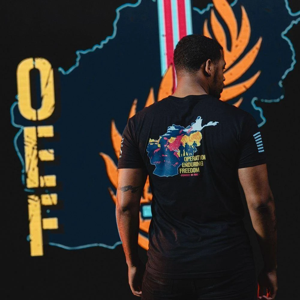 OEF - Forged In Fire T-Shirt - Black - Image 3
