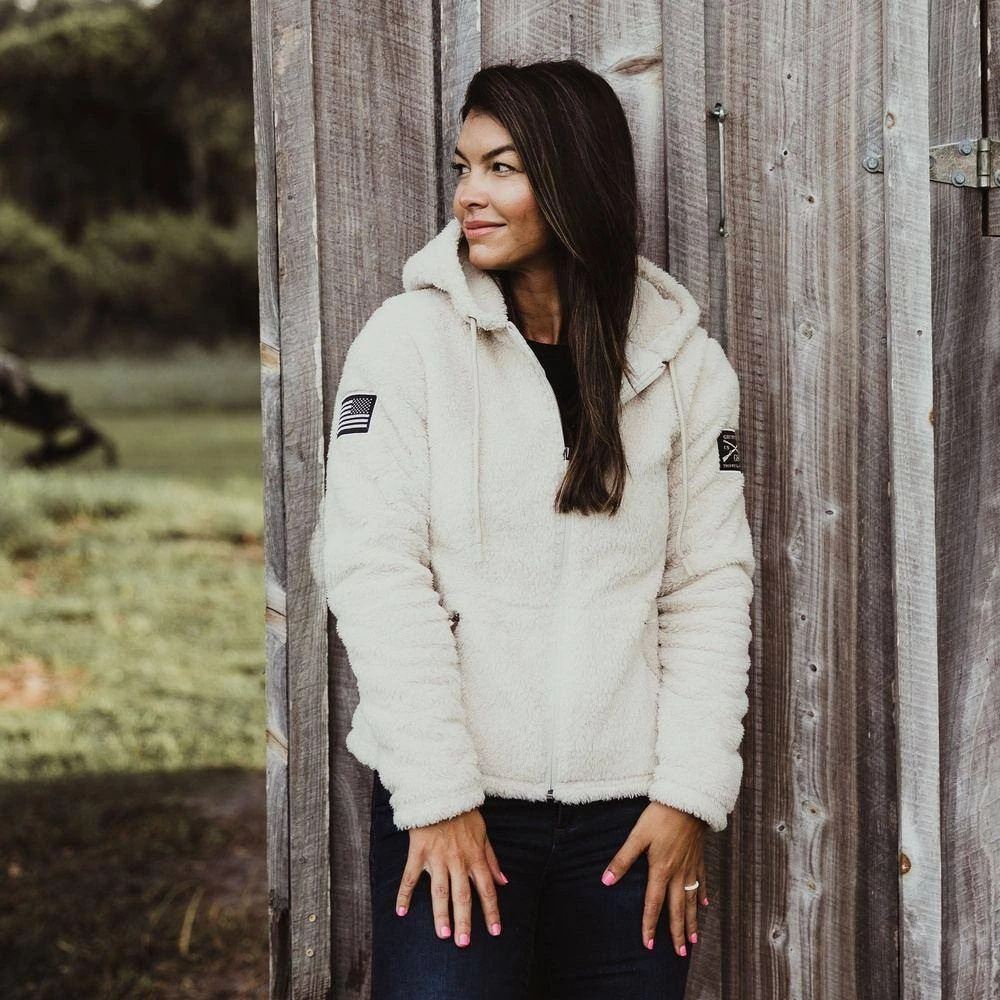 Women's Sherpa Jacket - Oatmeal - Image 4