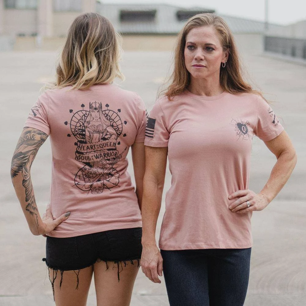 Women's Heart And Soul Of A Warrior T-Shirt - Desert Pink