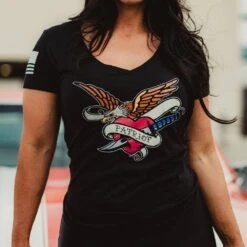 Women's Patriot Ink V-Neck - Black