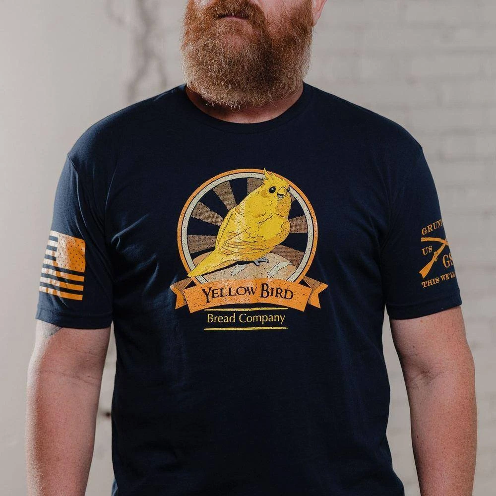Yellow Bird Bread Company T-Shirt - Midnight Navy - Image 3