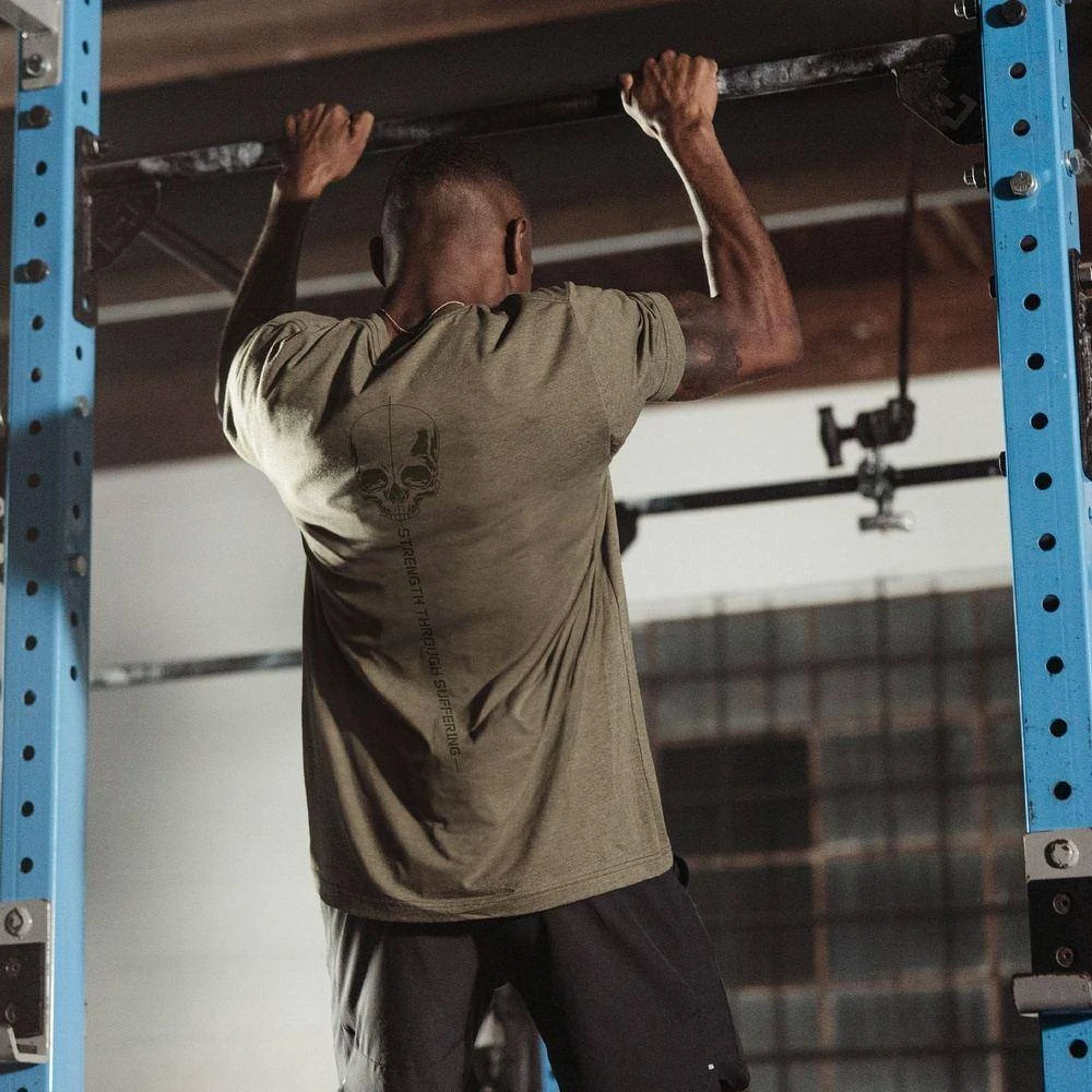 Strength Through Suffering T-Shirt - Military Green - Image 5
