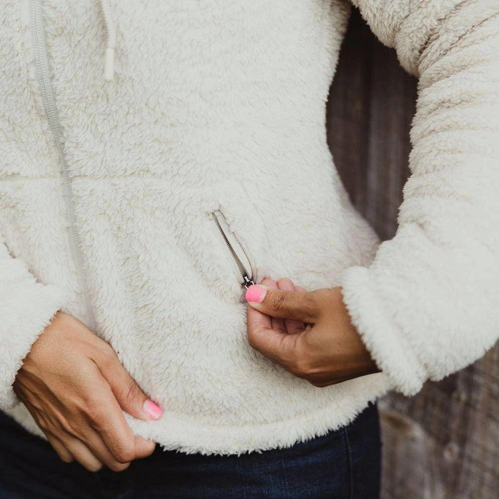 Women's Sherpa Jacket - Oatmeal - Image 2