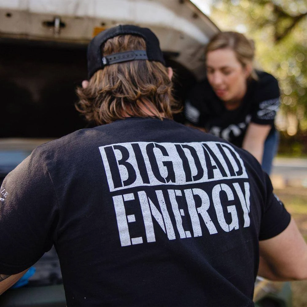 Big Dad Energy T-Shirt - Black - Image 3