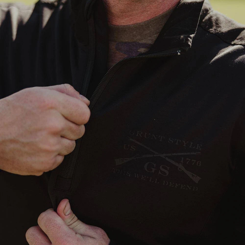 Men's Tactical 1/4 Zip Pullover 2.0 - Black - Image 4