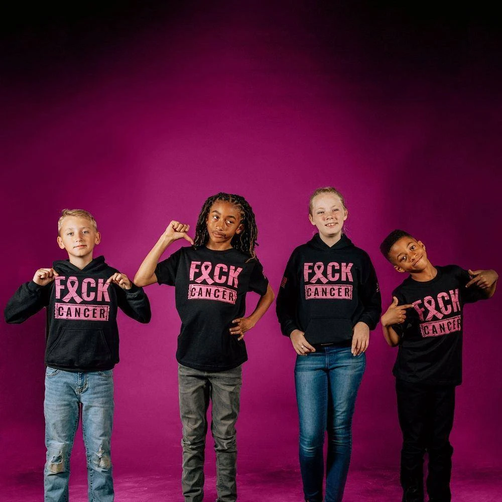 YouthF*ck Cancer Hoodie - Black - Image 4