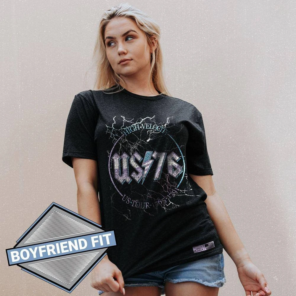 Women's US76 Boyfriend Fit T-Shirt - Vintage Black - Image 2