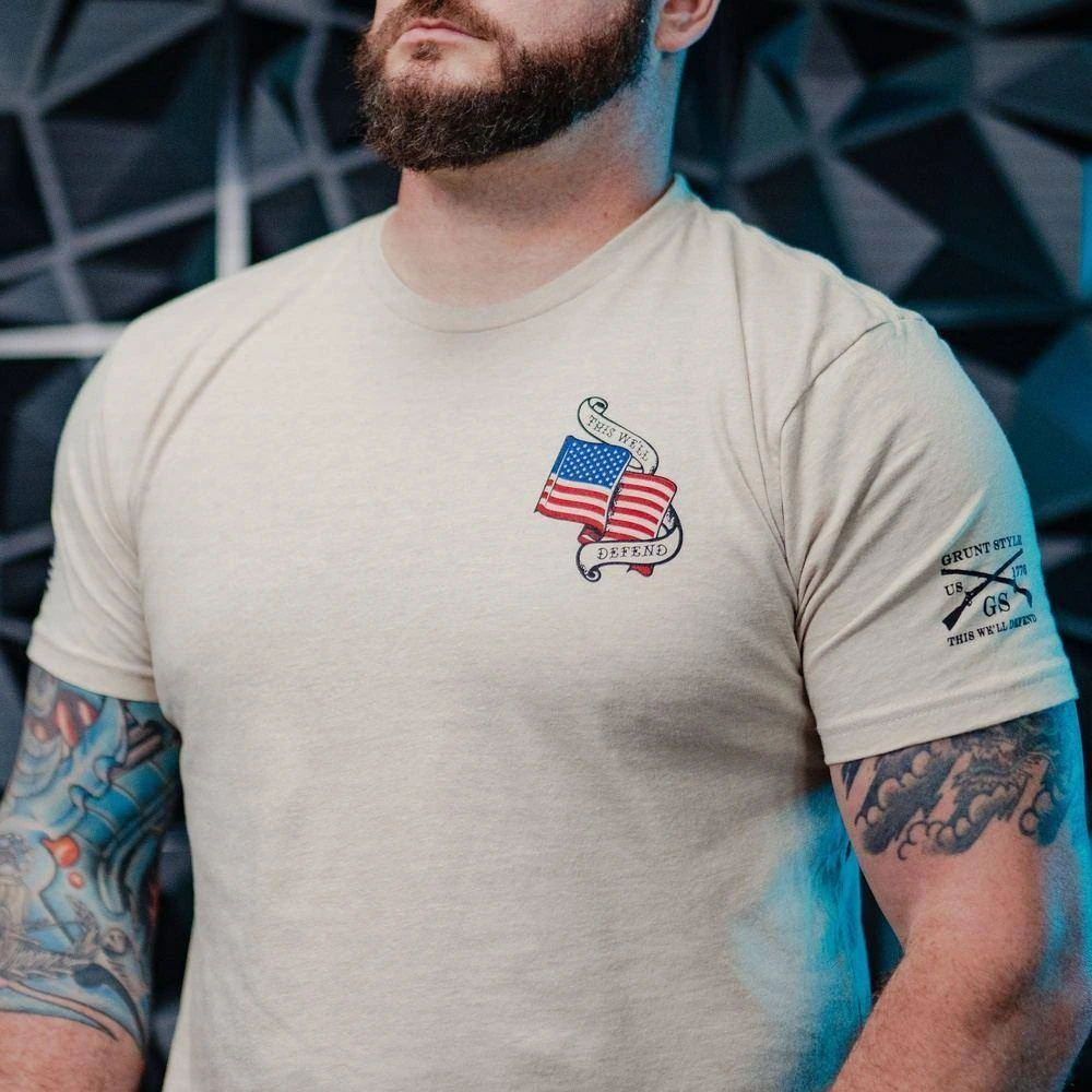 No Sacrifice No Victory T-Shirt - Sand - Image 4