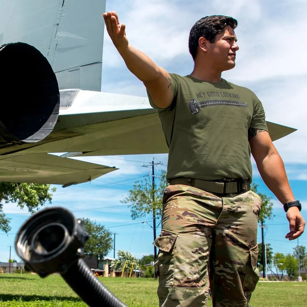 Hey Good Looking T-Shirt - Military Green - Image 2