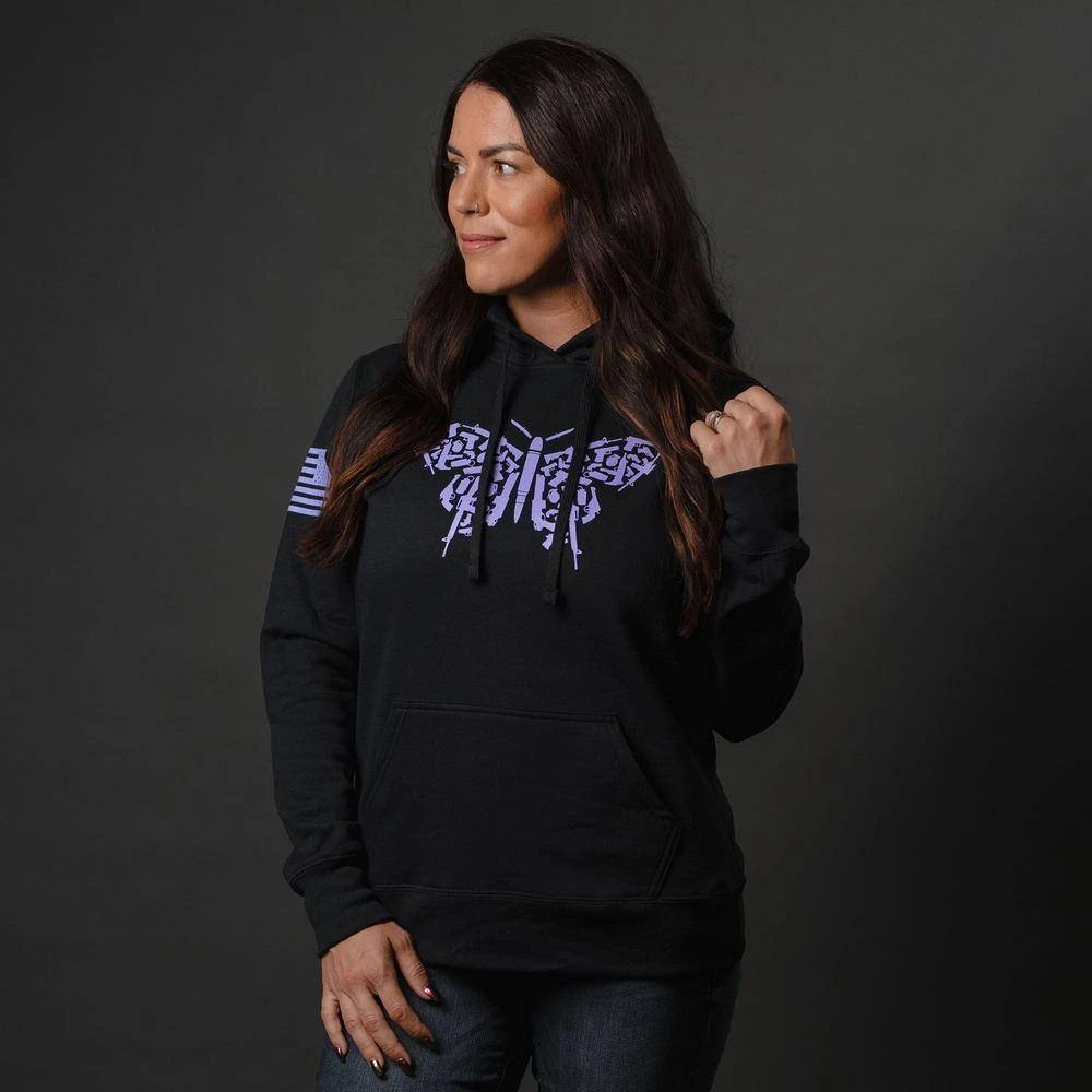 Women's 2A Butterfly Hoodie - Black