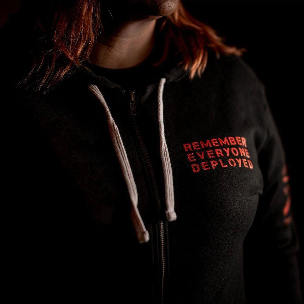 R.E.D. All Forces Premium Full Zip Hoodie - Black - Image 3
