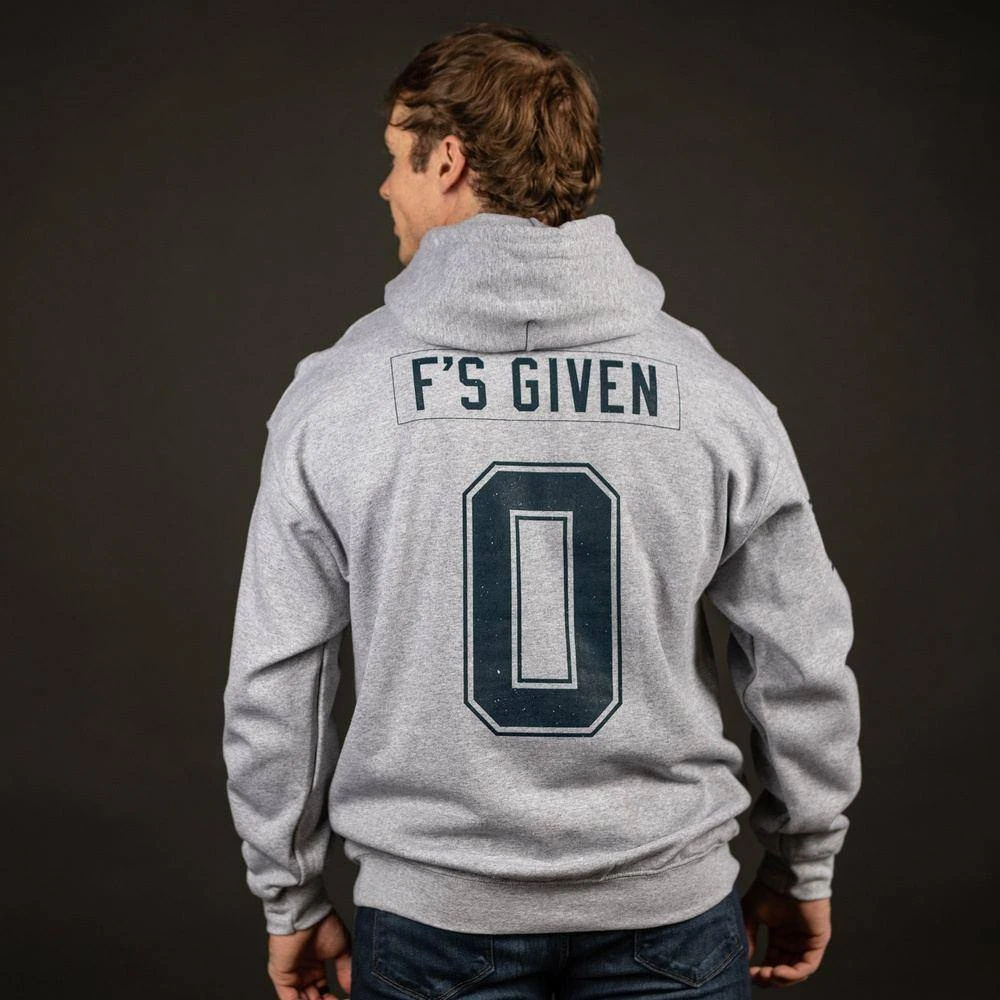 Zero F's Given Hoodie - Sport Grey - Image 2