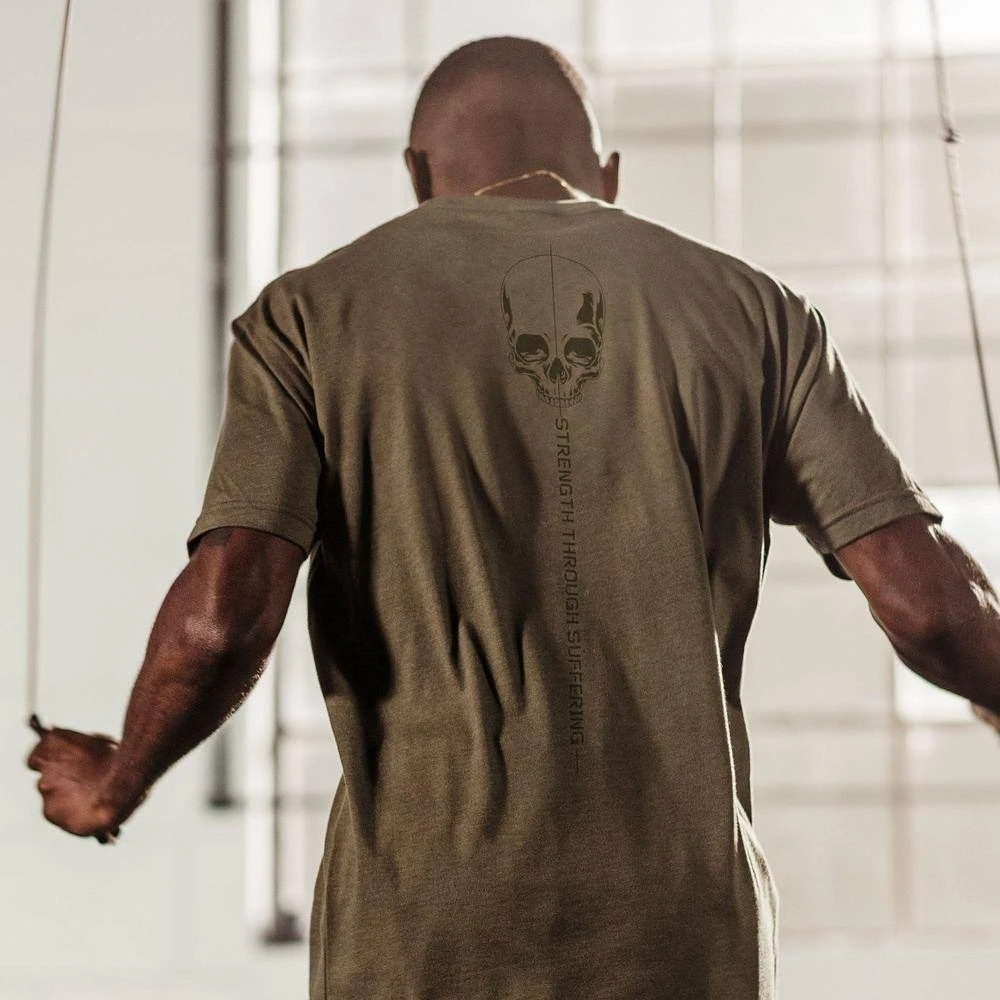 Strength Through Suffering T-Shirt - Military Green - Image 4