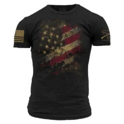 Worn Flag 2.0 T-Shirt - Black