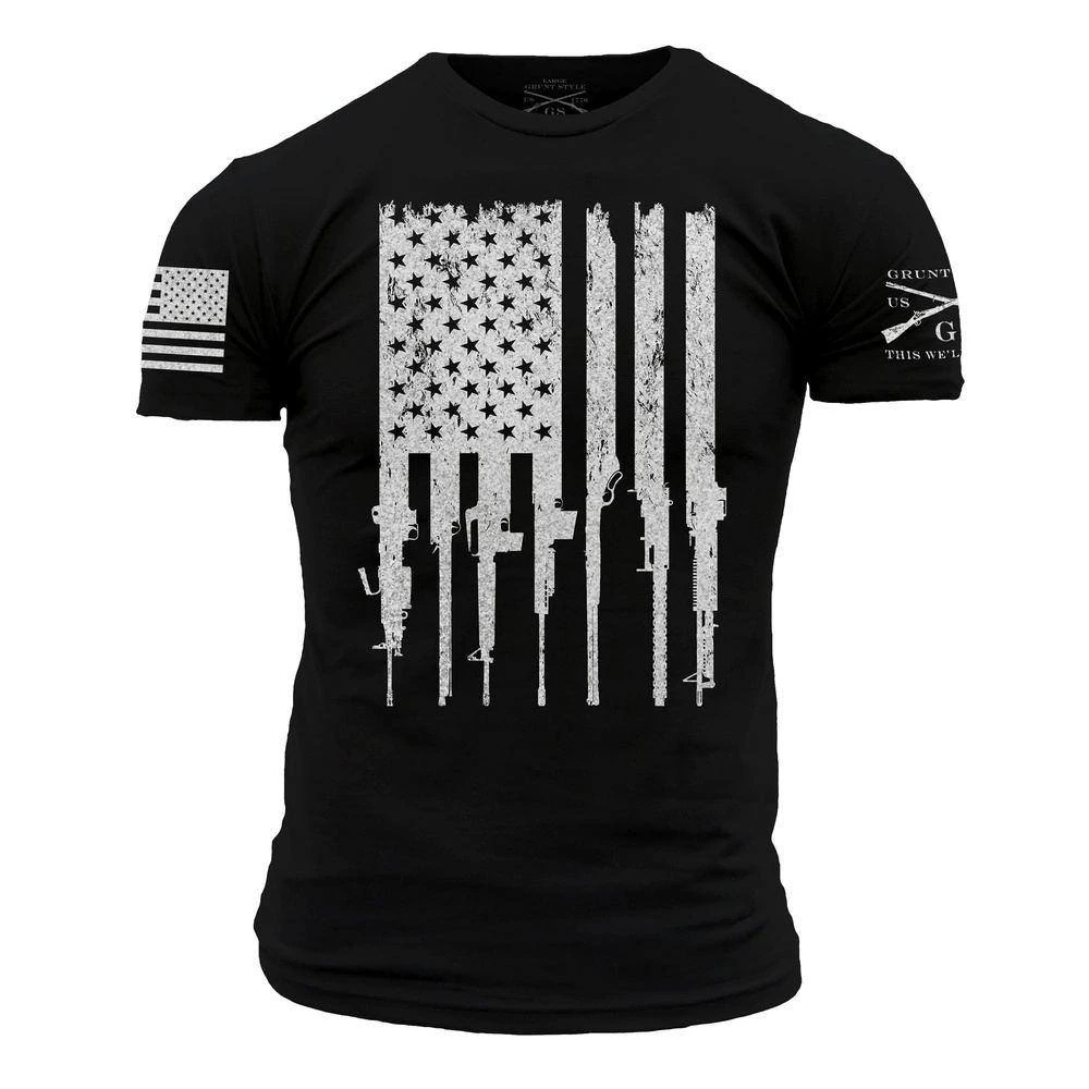 Rifle Flag T-Shirt - Black