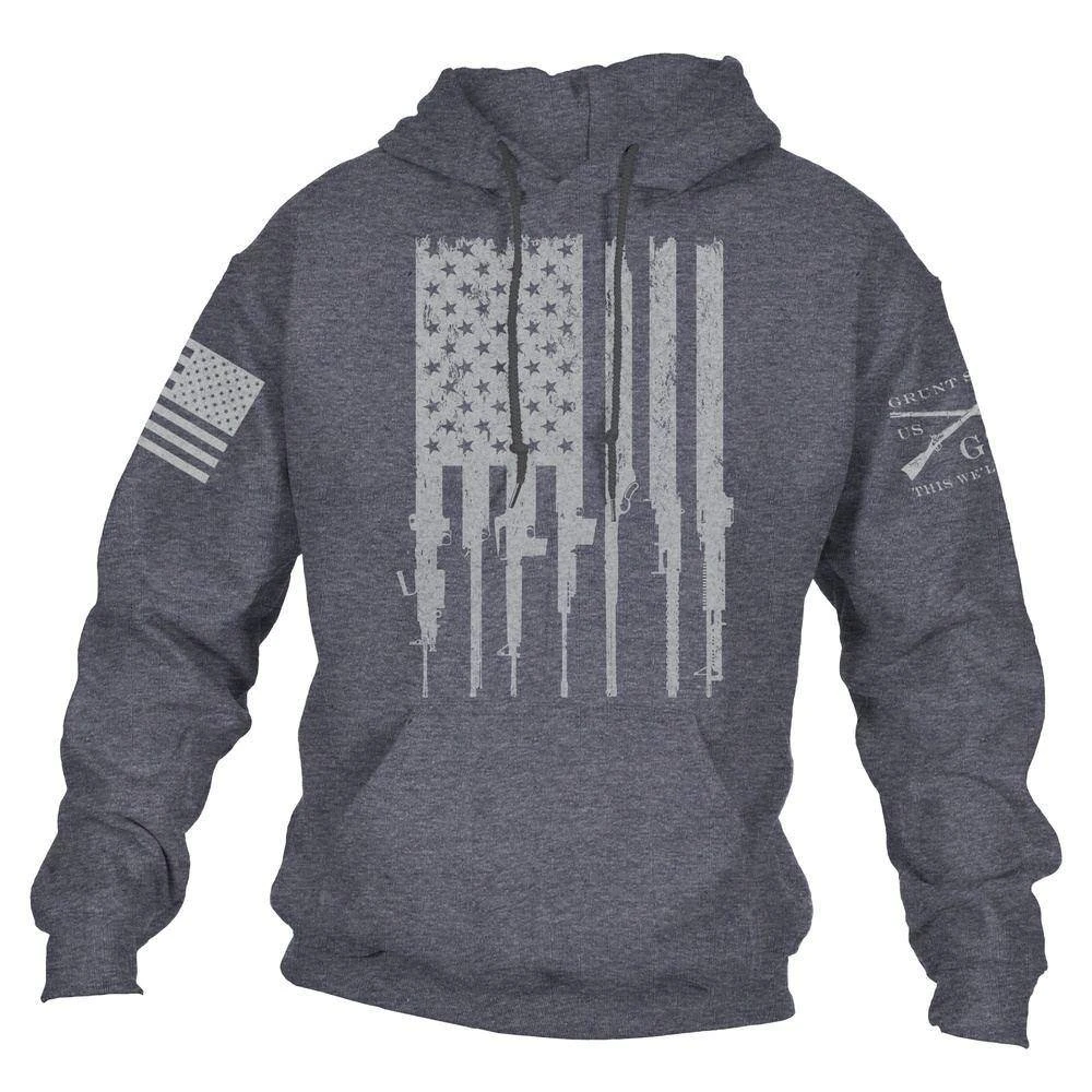 Rifle Flag 2.0 Hoodie- Dark Heather