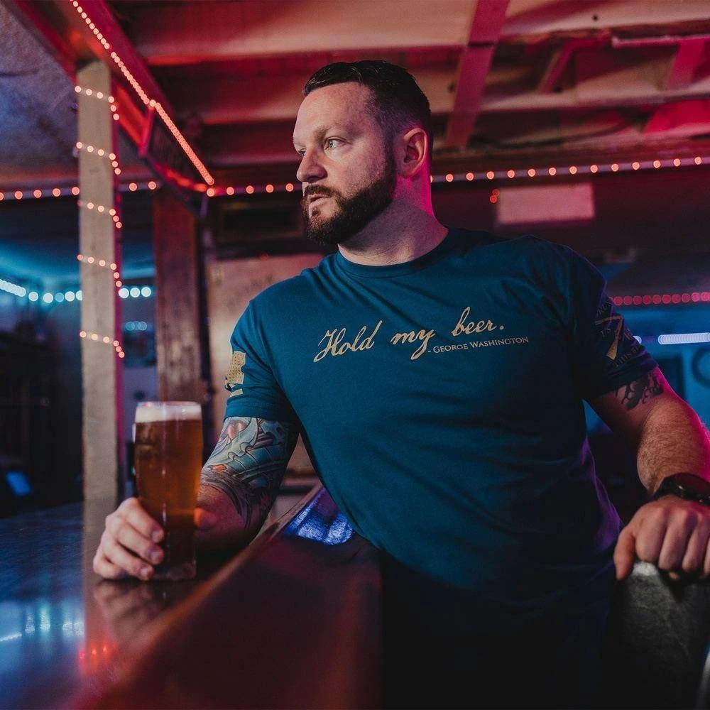 Hold My Beer T-Shirt - Blue - Image 2