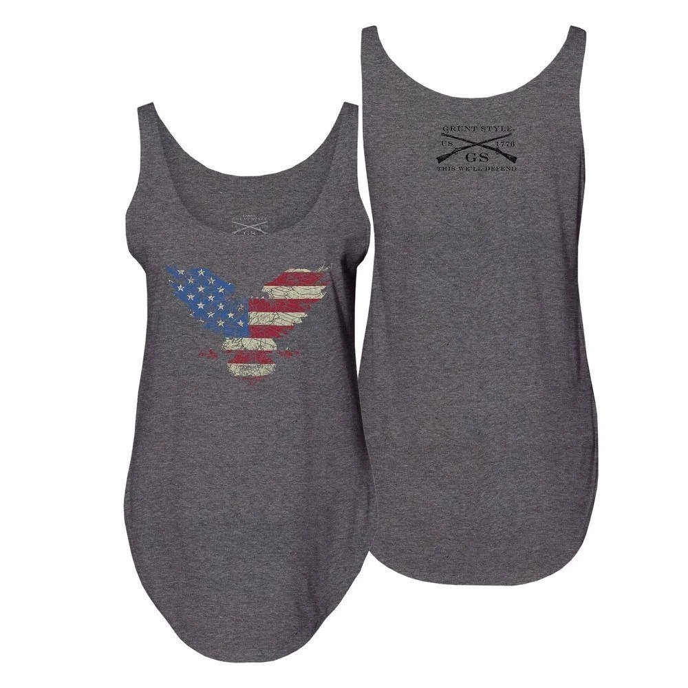 Women's Freagle Flowy Tank - Charcoal - Image 2