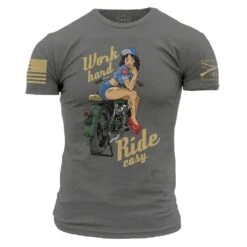 Work Hard, Ride Easy T-Shirt - Dark Grey