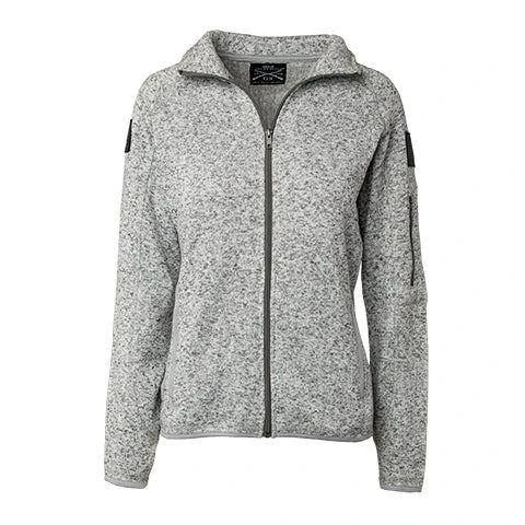 Women's Sweater Jacket - Heather Grey - Image 7