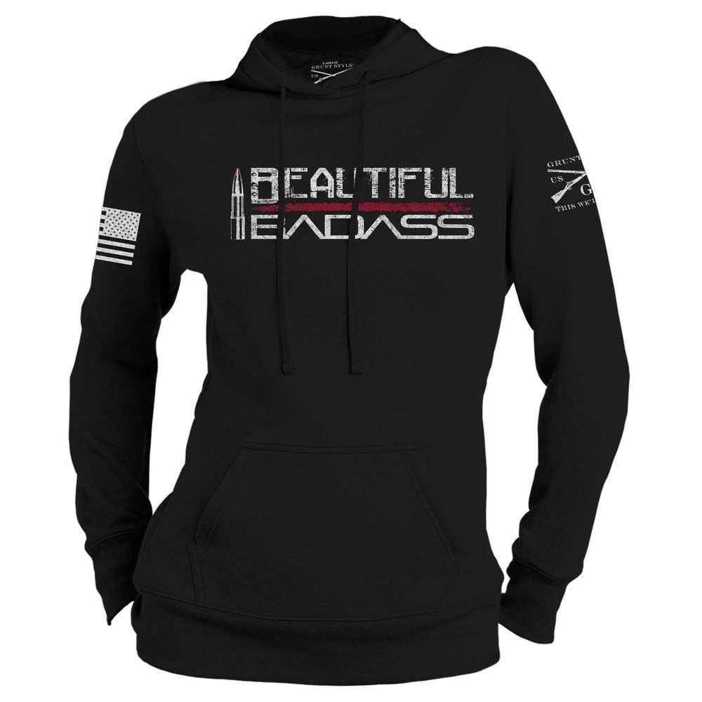 Women's Beautiful Badass Hoodie - Black - Image 5