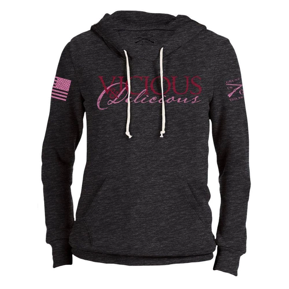 Women's Vicious & Delicious Premium Hoodie - Black - Image 2