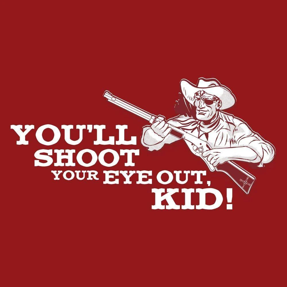 You'll Shoot Your Eye Out Kid T-Shirt - Red - Image 4