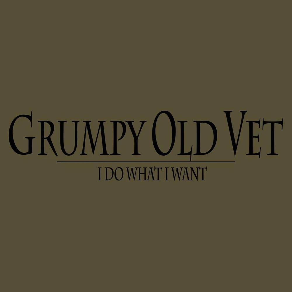 Grumpy Old Vet T-Shirt - Military Green - Image 3