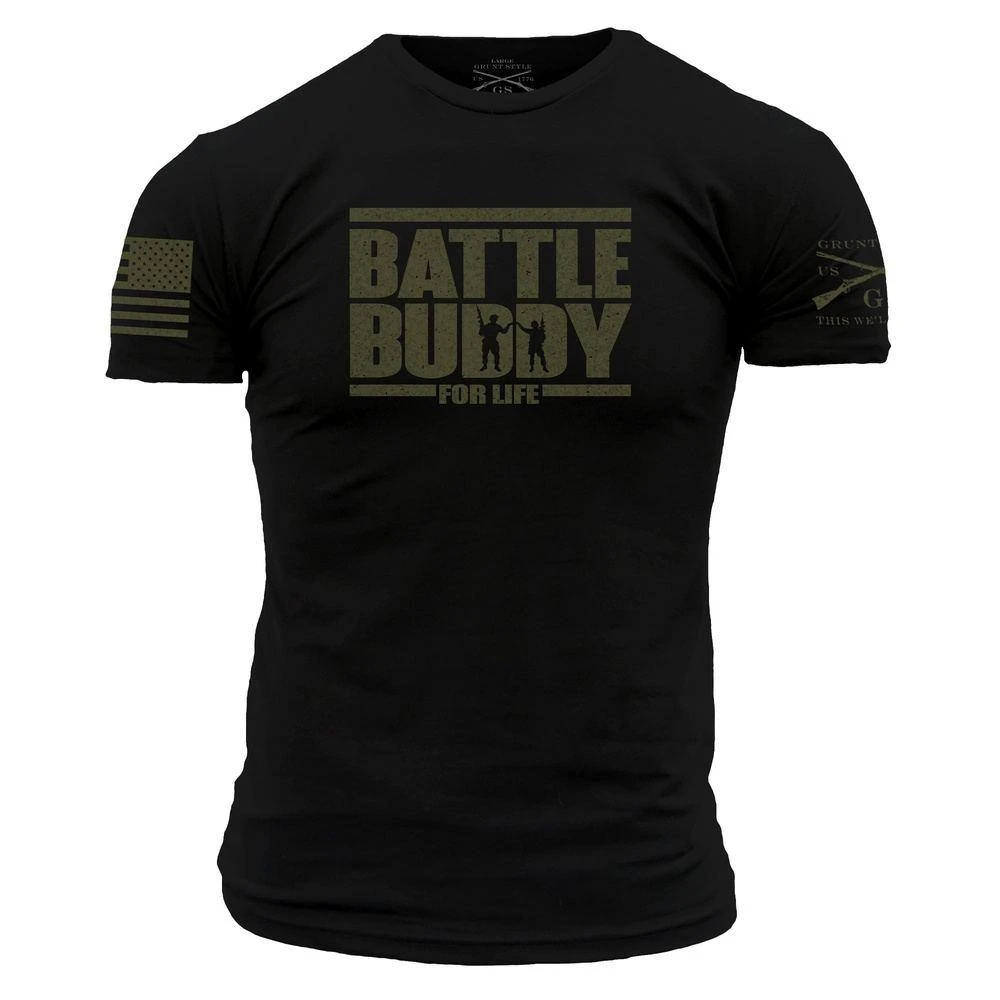 Battle Buddy For Life T-Shirt- Black