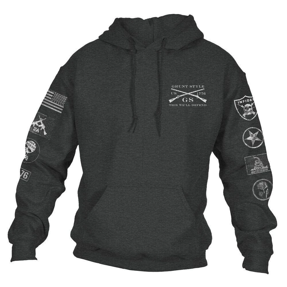 Patch Hoodie - Dark Heather - Image 8