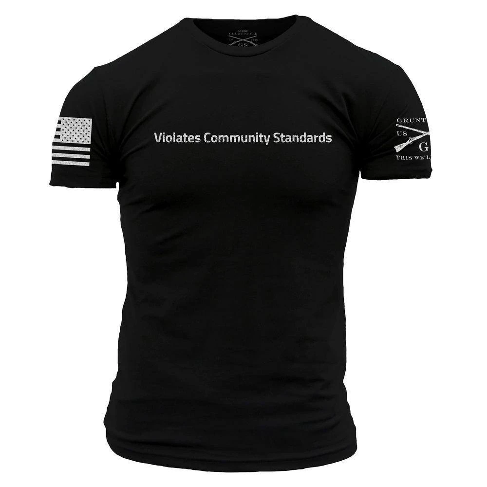 Violates Community Standards T-Shirt - Black