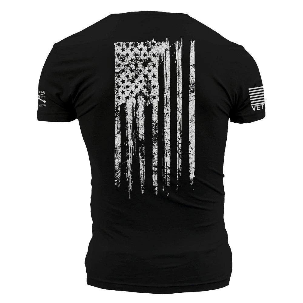 Veteran Flag T-Shirt - Black - Image 7