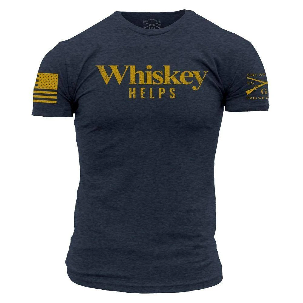 Whiskey Helps™T-Shirt - Midnight Navy