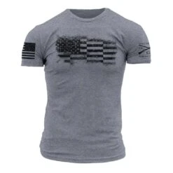 Bar Flag T-Shirt - Dark Heather Gray