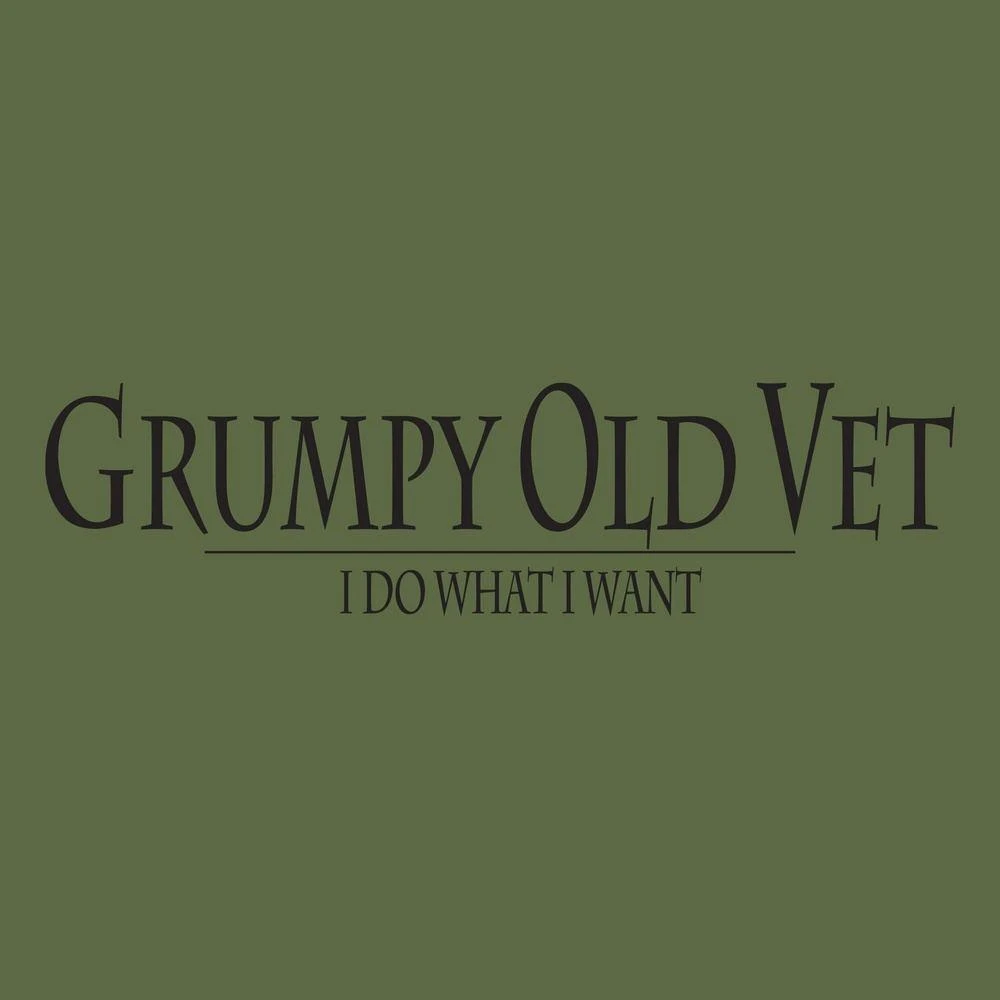 Grumpy Old Vet Hoodie - Military Green - Image 5