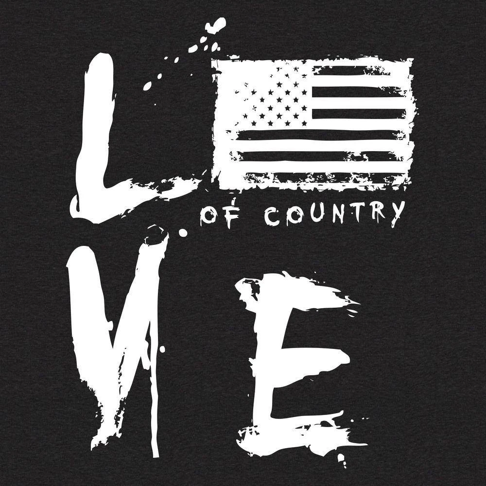 Women's Love Of Country Flowy Tank - Black - Image 5