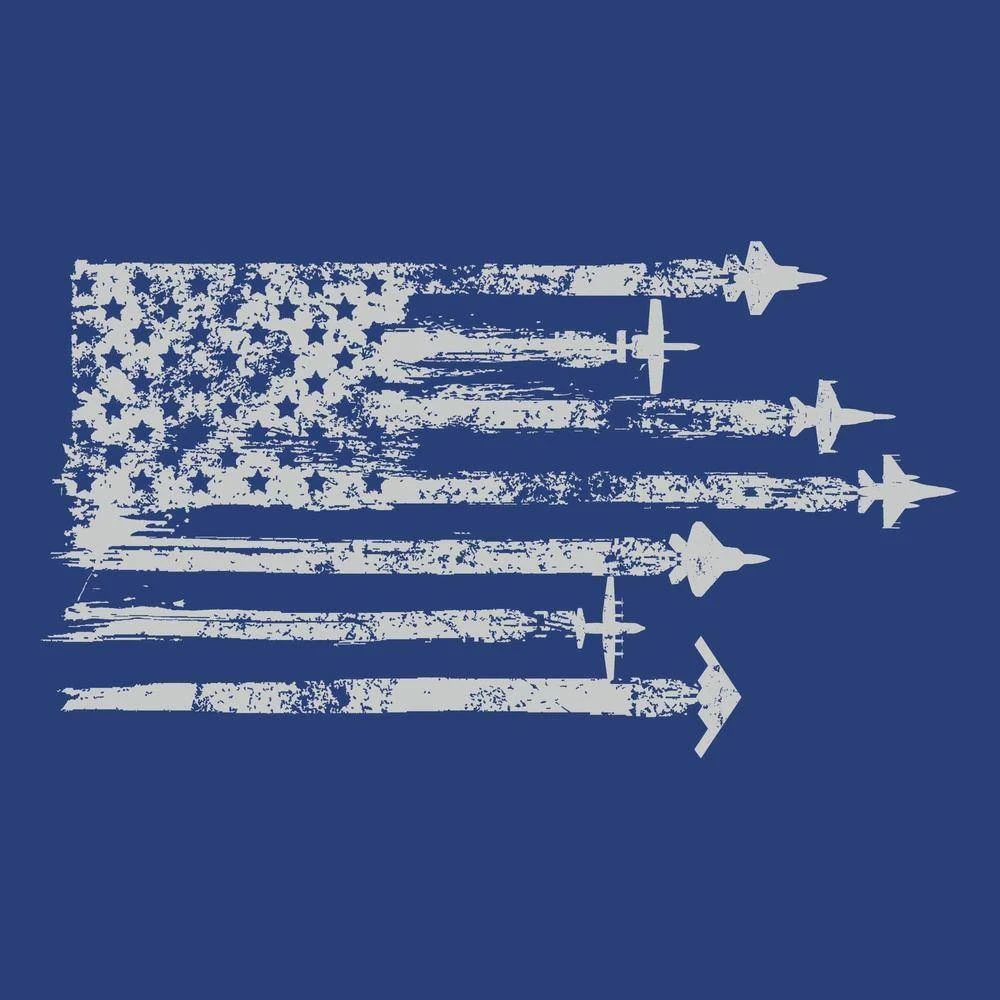 By Air Flag T-Shirt - Blue - Image 5