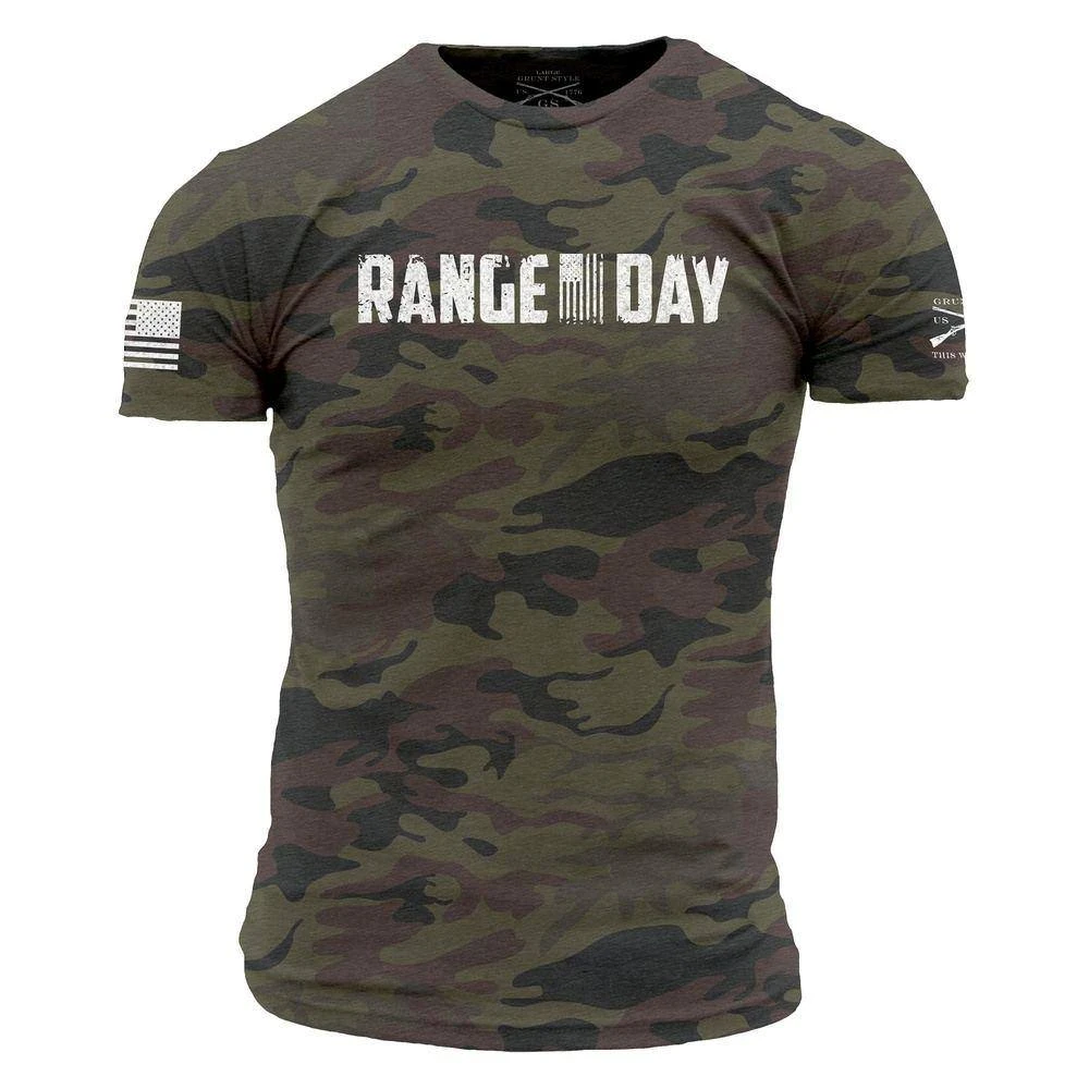 Men's Range Day T-Shirt - Woodland Camo