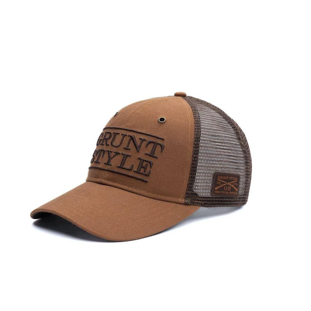 Accessories Grunt Style Stacked Logo - Canvas Hat - Image 2