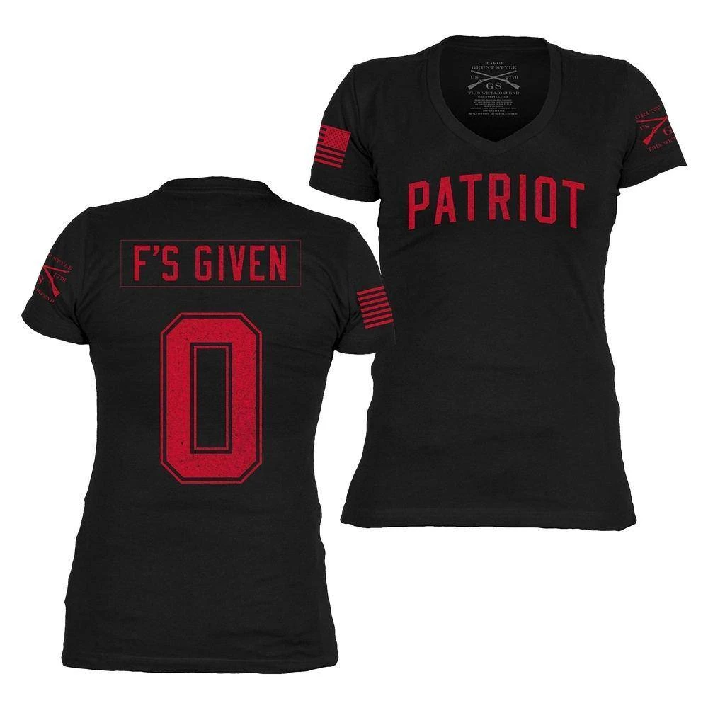 Women's Zero F's Given V-Neck - Black - Image 2