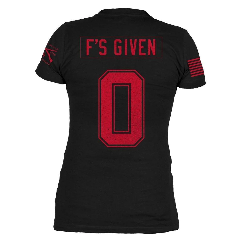 Women's Zero F's Given V-Neck - Black - Image 7