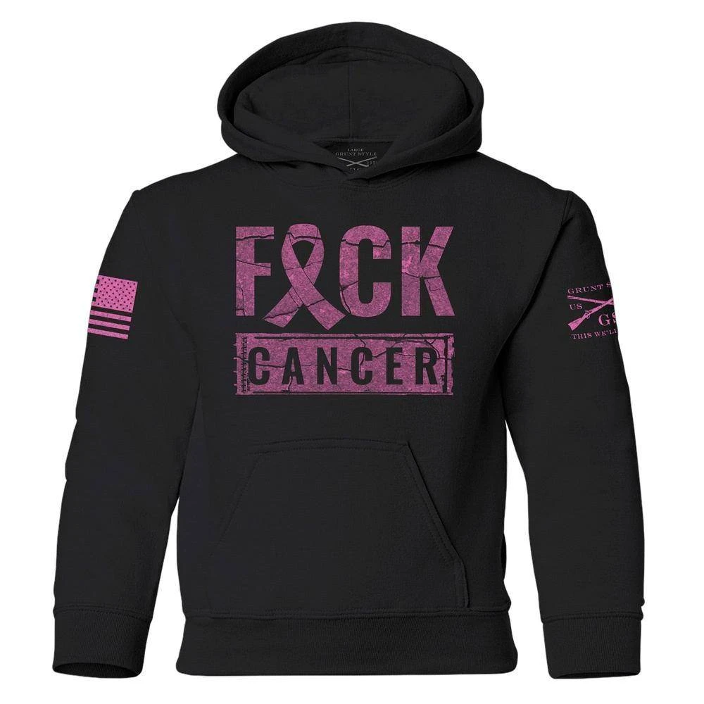 YouthF*ck Cancer Hoodie - Black - Image 2