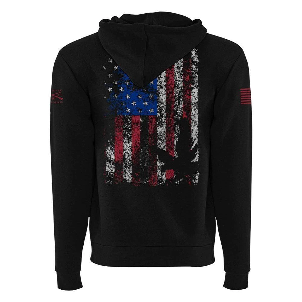 Freedom Flag Full-Zip Hoodie - Black - Image 7