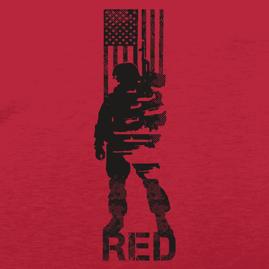 R.E.D. All Forces T-Shirt - Red - Image 5