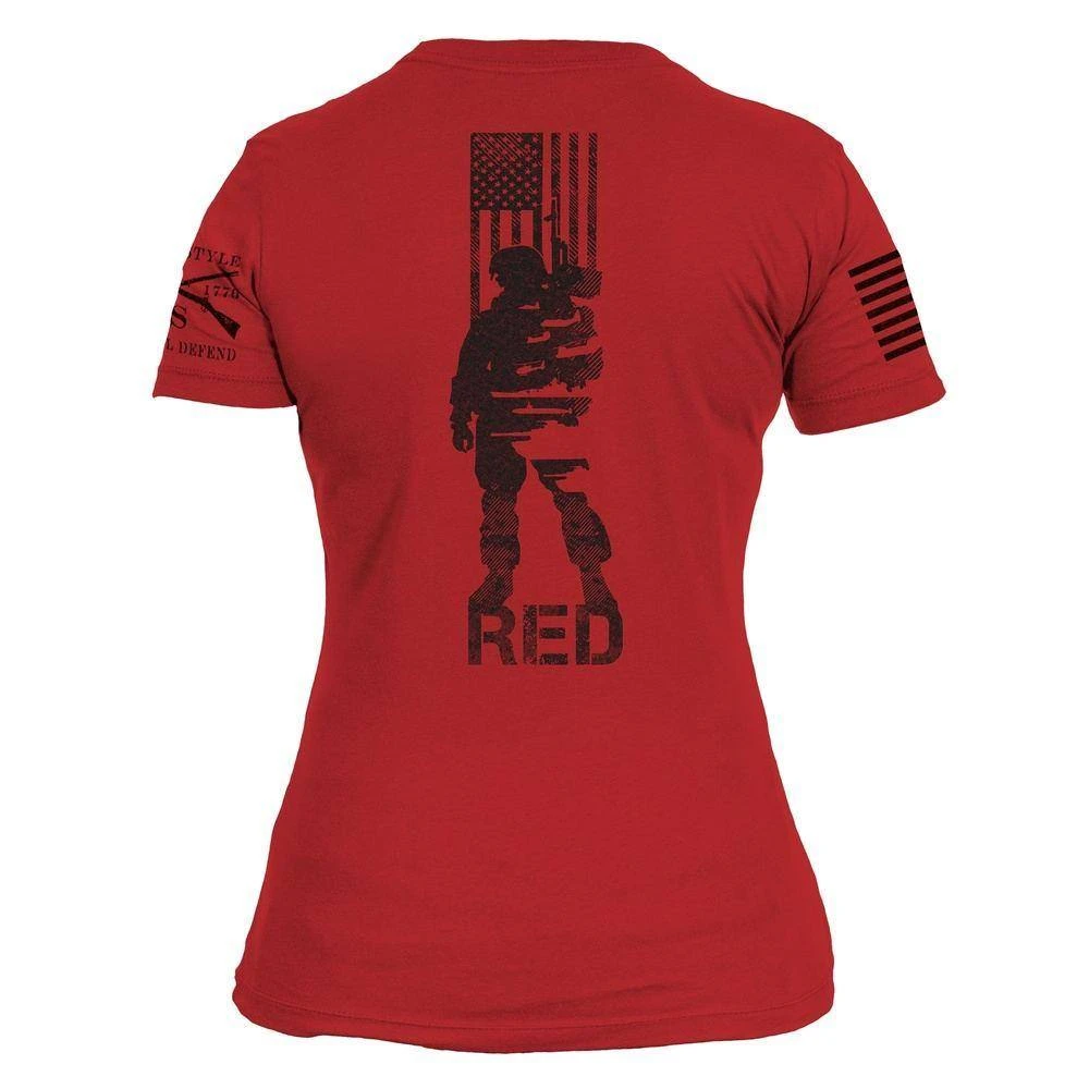 Women's R.E.D. All Forces T-Shirt - Red - Image 7