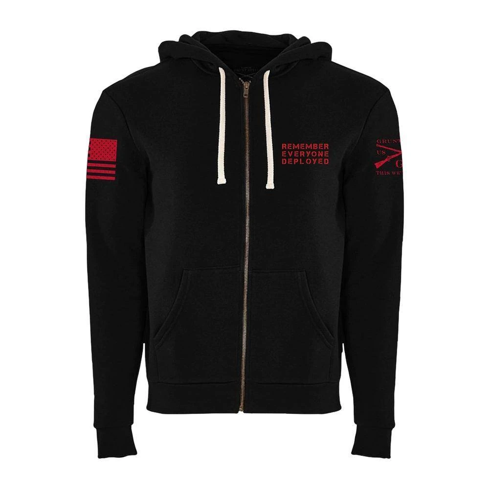 R.E.D. All Forces Premium Full Zip Hoodie - Black - Image 6