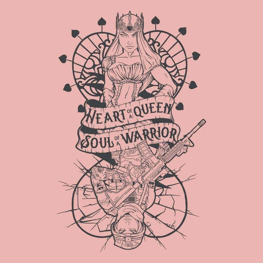 Women's Heart And Soul Of A Warrior T-Shirt - Desert Pink - Image 6