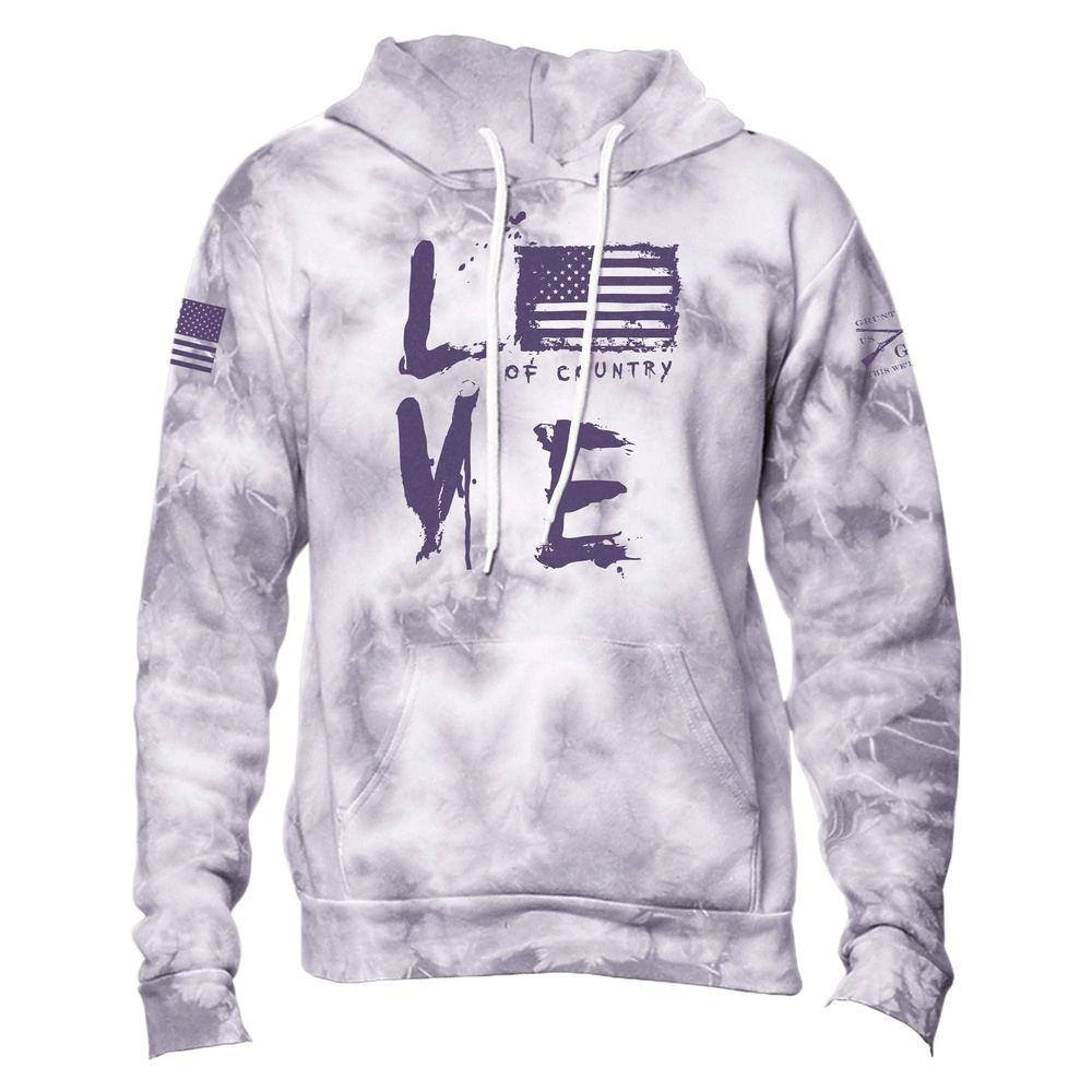 Women's Love Of Country Hoodie - Purple Haze Wash - Image 3