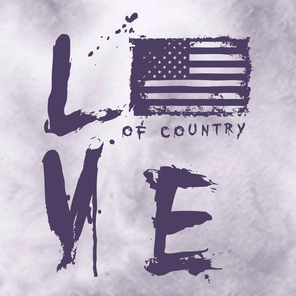 Women's Love Of Country Hoodie - Purple Haze Wash - Image 7