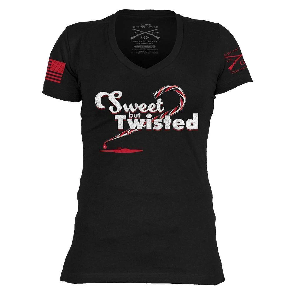 Women's Sweet But Twisted V-Neck Tee - Black - Image 2